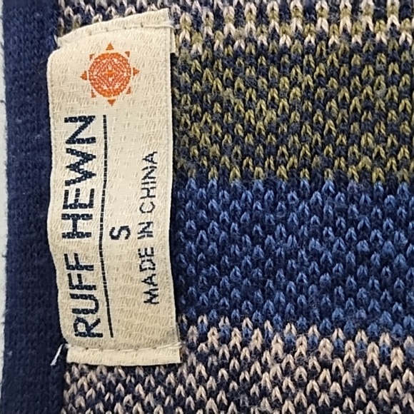 Ruff Hewn Small Open Front Western Aztec Geometric Design Cardigan - Picture 4 of 6